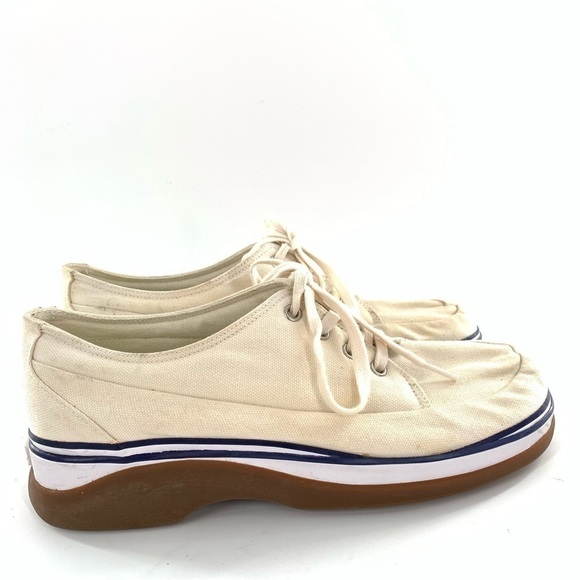 Clarks womens chunky sneakers size 7.5 canvas platforms 
Lace up retro - Picture 1 of 12
